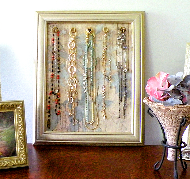 diy picture frame jewelry holder